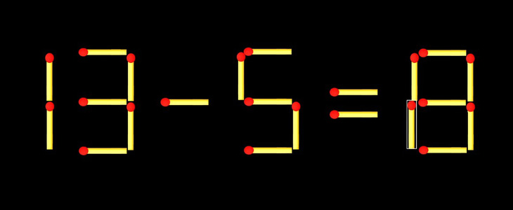 Thử tài IQ: Di chuyển một que diêm để 8+19=5 thành phép tính đúng - Ảnh 1.