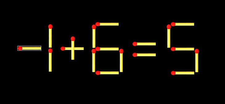 Thử tài IQ: Di chuyển một que diêm để 7+6=5 thành phép tính đúng - Ảnh 1.