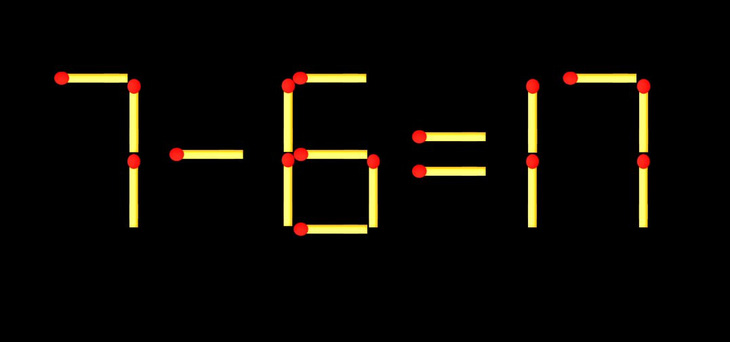 Thử tài IQ: Di chuyển một que diêm để 7-1=17 thành phép tính đúng - Ảnh 1.