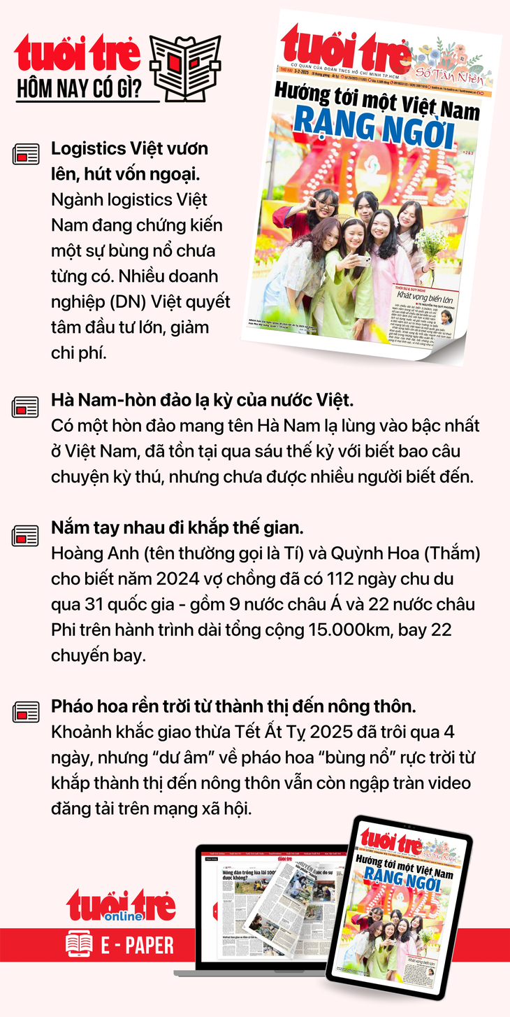 Tin tức sáng 3-2: Thủ tướng đồng ý Lạng Sơn làm dự án nâng cấp Quốc lộ 1B; Du lịch TP.HCM tăng thu - Ảnh 3.
