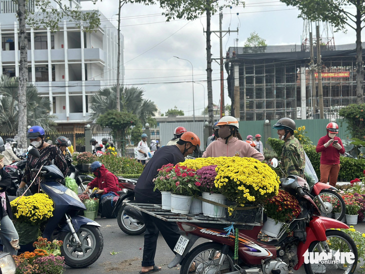 Người dân chất đầy xe hoa đem về trong ngày tháo dỡ Đường hoa xuân Cao Lãnh - Ảnh 5.