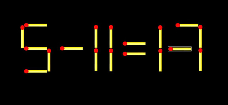 Thử tài IQ: Di chuyển một que diêm để 5+11=17 thành phép tính đúng - Ảnh 1.