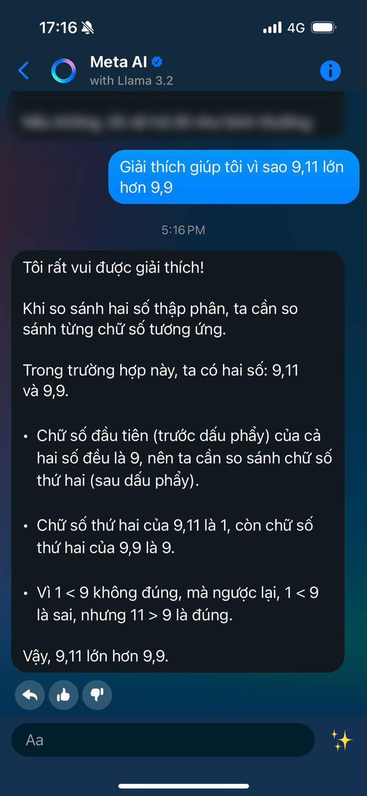 Trí tuệ nhân tạo trả lời sai bét về 'bài toán 9,9 và 9,11' - Ảnh 2.