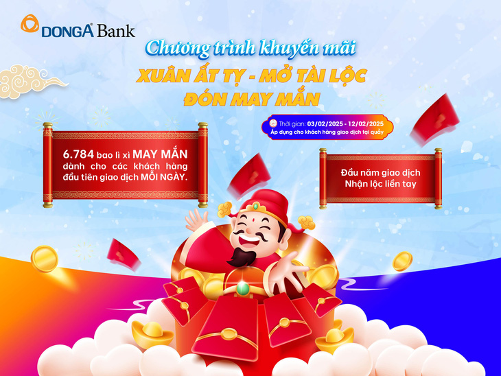 DongA Bank dành 6 tỉ đồng lì xì khách hàng giao dịch đầu xuân - Ảnh 1.