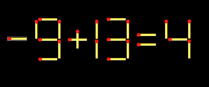 Thử tài IQ: Di chuyển một que diêm để 9-4=6 thành phép tính đúng - Ảnh 1.