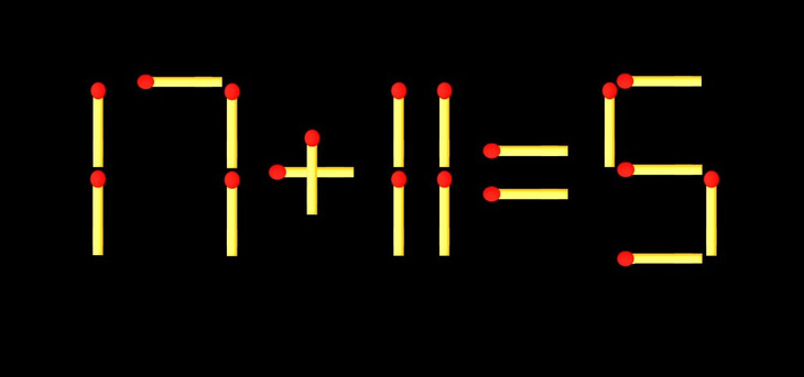 Thử tài IQ: Di chuyển một que diêm để 1+5=77 thành phép tính đúng - Ảnh 3.