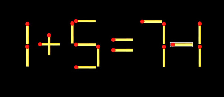 Thử tài IQ: Di chuyển một que diêm để 1+5=77 thành phép tính đúng - Ảnh 1.