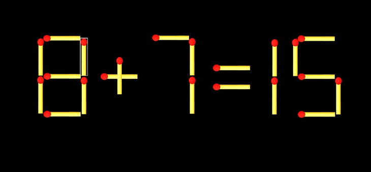 Thử tài IQ: Di chuyển một que diêm để 8+12=6 thành phép tính đúng - Ảnh 1.