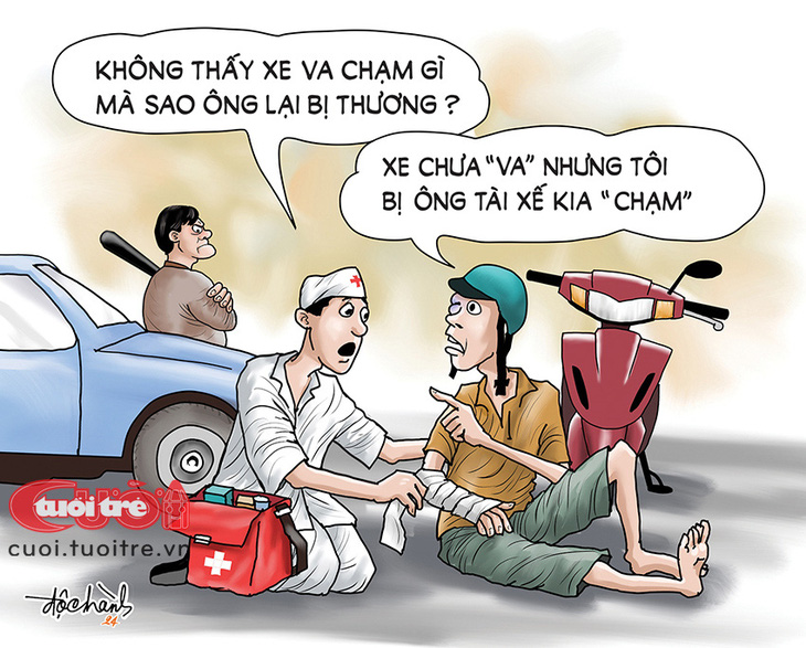 Va chạm giao thông... phi cơ giới - Ảnh 1.