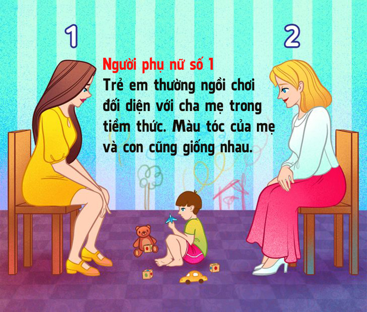 Nhìn hình phán đoán ai là mẹ của đứa bé? - Ảnh 3.