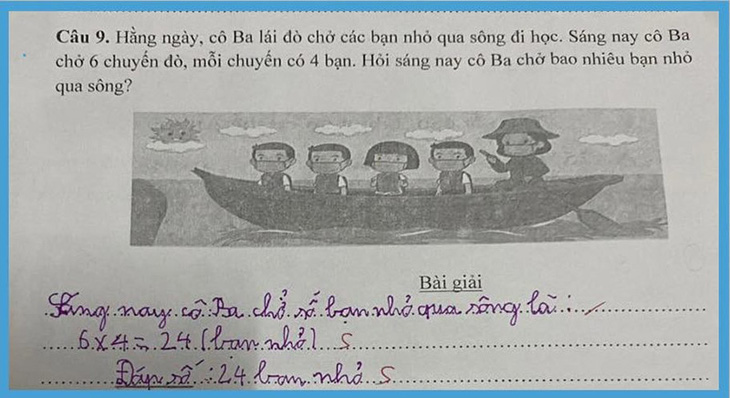 Học sinh lớp 3 giải phép toán 6x4=24 bị cô giáo chấm sai - Ảnh 1.