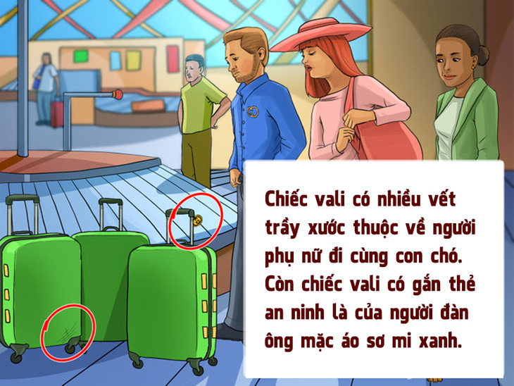 Hãy giúp ba vị khách nhận đúng vali của họ - Ảnh 3.