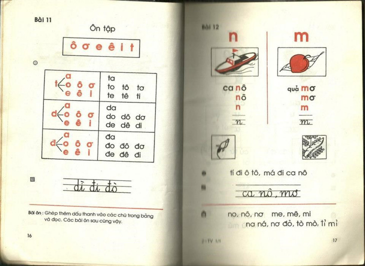 sách giáo khoa, Tiếng Việt lớp 1, sách cũ