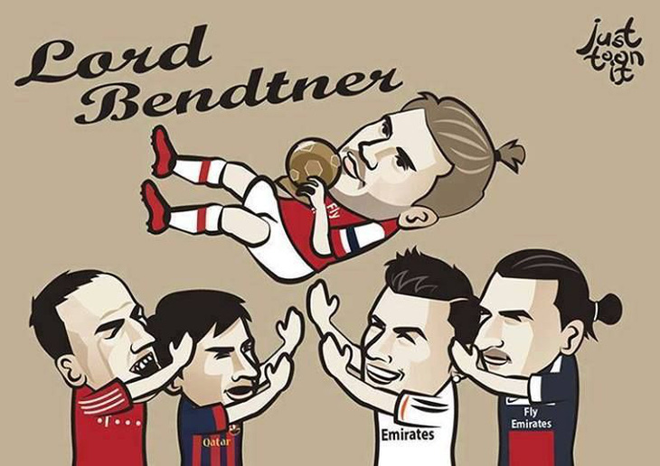 Bendtner từng tuyên bố sẽ cho Messi và Ronaldo bái phục tài năng của mình