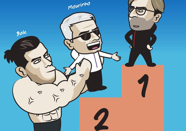 Mourinho đang rất hạnh phúc với Bale. Ảnh: Just Toon It.