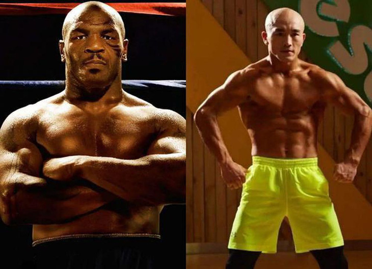 Sự chênh lệch hình thể giữa Nhất Long và Mike Tyson