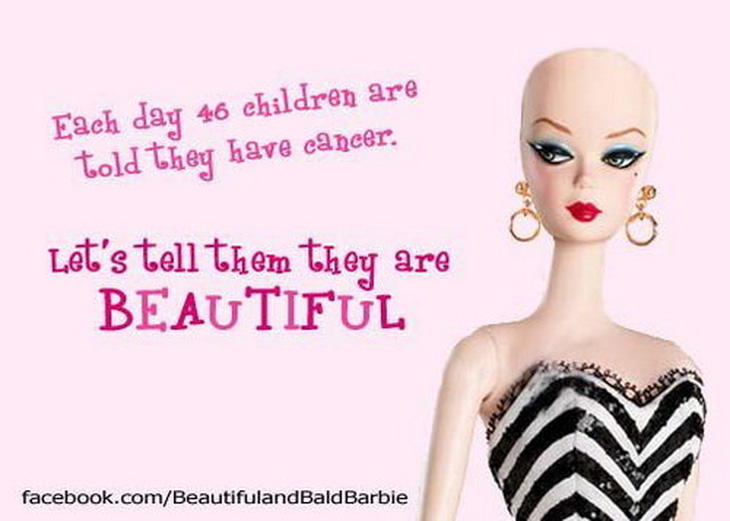 Khi búp bê Barbie không có tóc
