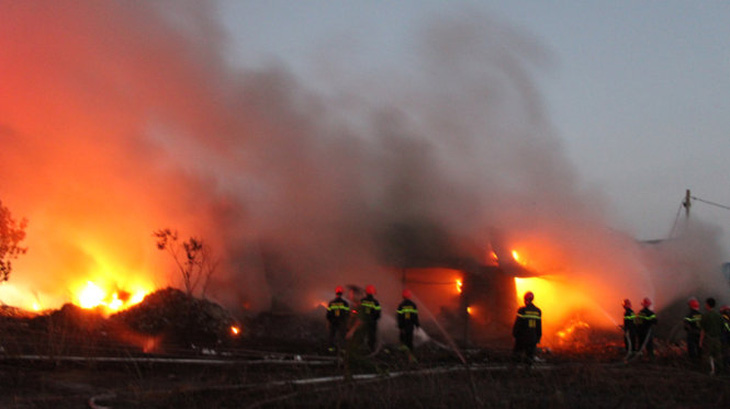 Đồng Nai: đốt cỏ gây cháy lớn xưởng phế liệu