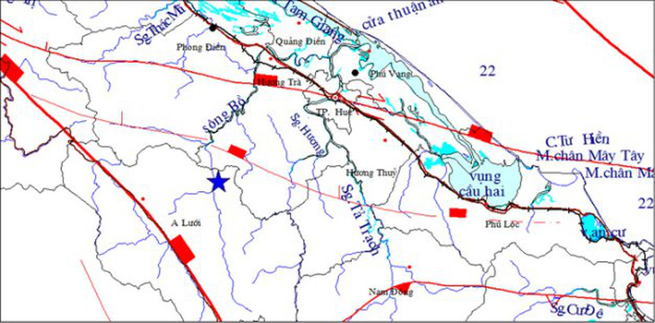 Động đất ở A Lưới: Huế và Quảng Trị rung chấn