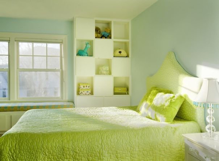 Tươi mát phòng ngủ gam màu xanh