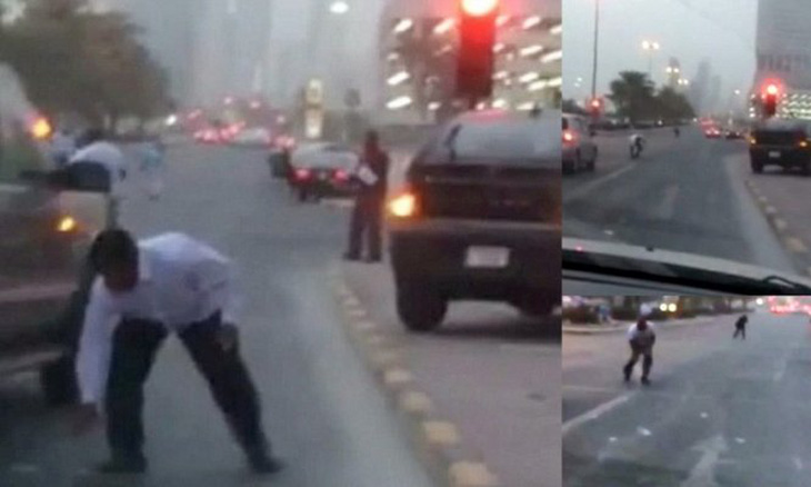 'Mưa tiền' gây hỗn loạn giao thông ở Dubai