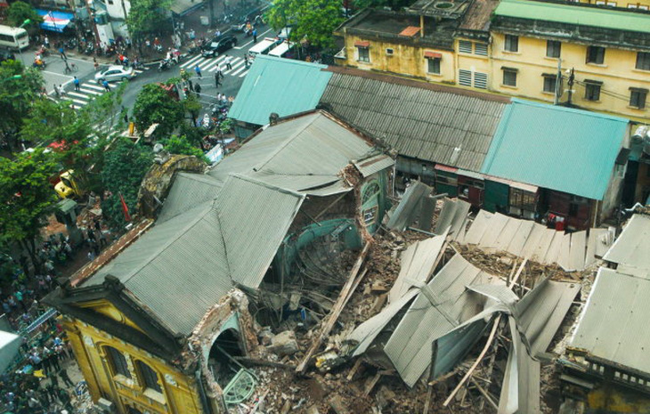 Tòa nhà đổ sập ở Hà Nội có tuổi đời 110 năm