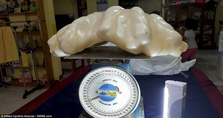 Ngỡ ngàng khối ngọc trai 100 triệu USD nặng 34kg ở Philippines