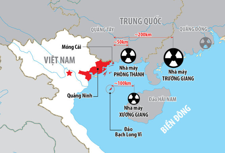 Ứng phó 3 nhà máy điện hạt nhân Trung Quốc sát biên giới