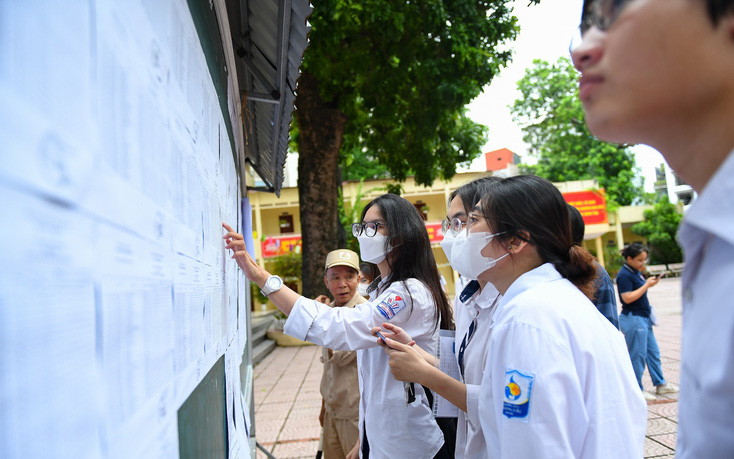 Thí sinh dự thi tốt nghiệp THPT tại Hà Nội năm 2023 - Ảnh: NAM TRẦN