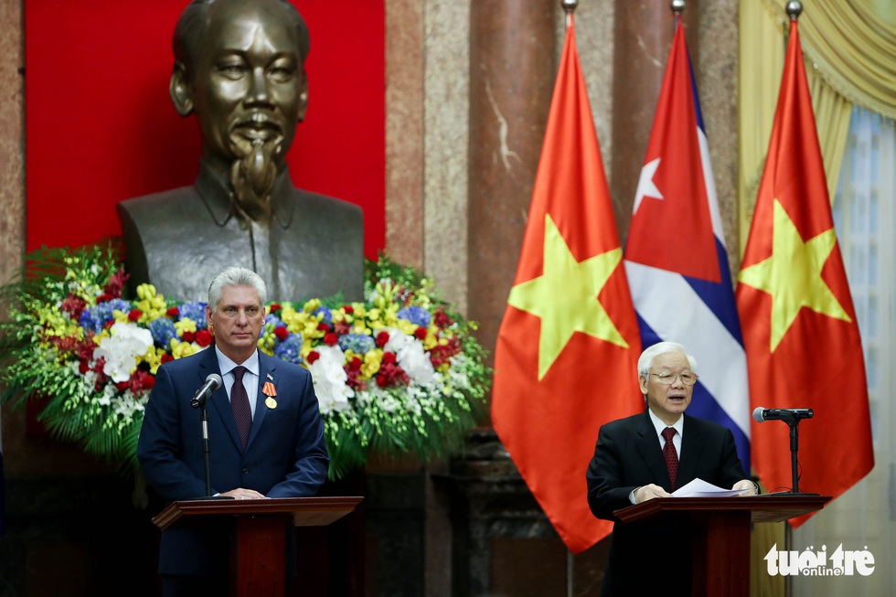 Chùm ảnh Chủ tịch Cuba Miguel Díaz-Canel thăm Việt Nam - Ảnh 9. Chùm ảnh Chủ tịch Cuba Miguel Díaz-Canel thăm Việt Nam - Ảnh 9.