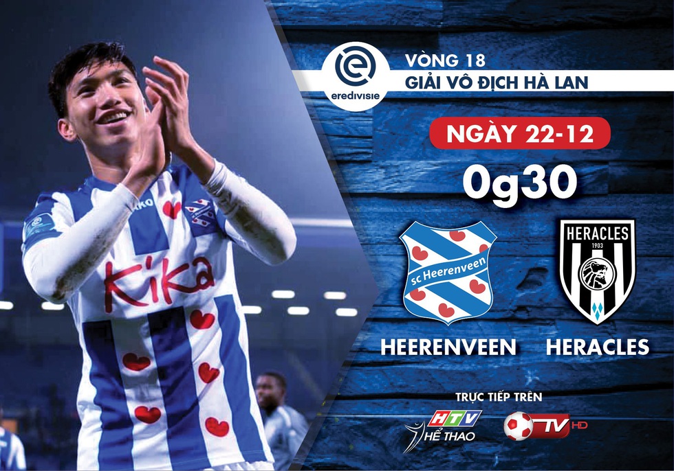 Lịch truyền hình Văn Hậu và CLB Heerenveen ở Giải vô địch quốc gia Hà Lan - Ảnh 1. Lịch truyền hình Văn Hậu và CLB Heerenveen ở Giải vô địch quốc gia Hà Lan - Ảnh 1.