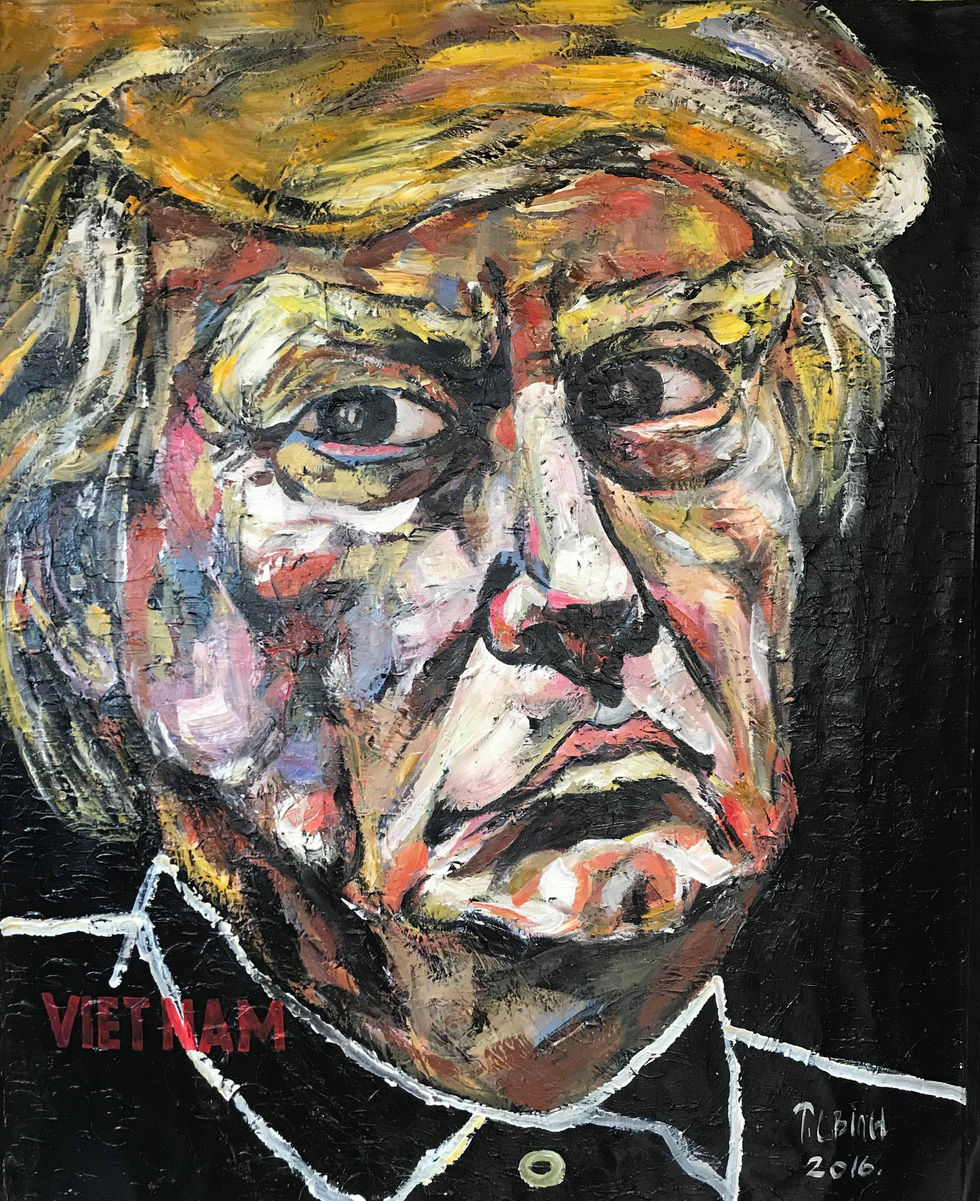 5 năm miệt mài vẽ Donald Trump, họa sĩ Việt được mời triển lãm tại Ý - Ảnh 3.