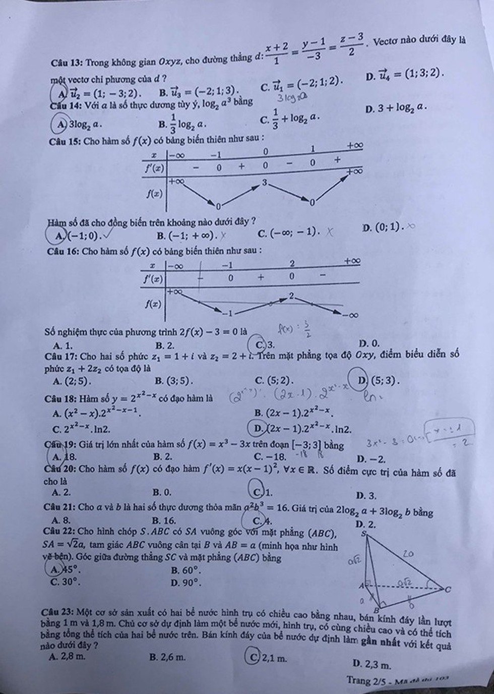 Đáp án môn toán thi THPT quốc gia 2019 - Ảnh 11. Đáp án môn toán thi THPT quốc gia 2019 - Ảnh 11.