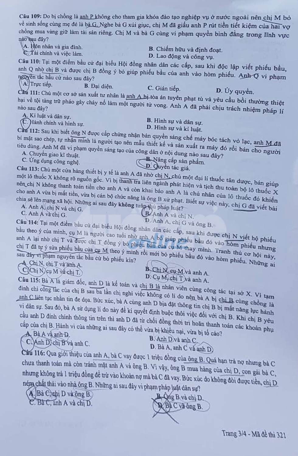 Đáp án môn giáo dục công dân thi THPT quốc gia 2019 - Ảnh 7. Đáp án môn giáo dục công dân thi THPT quốc gia 2019 - Ảnh 7.