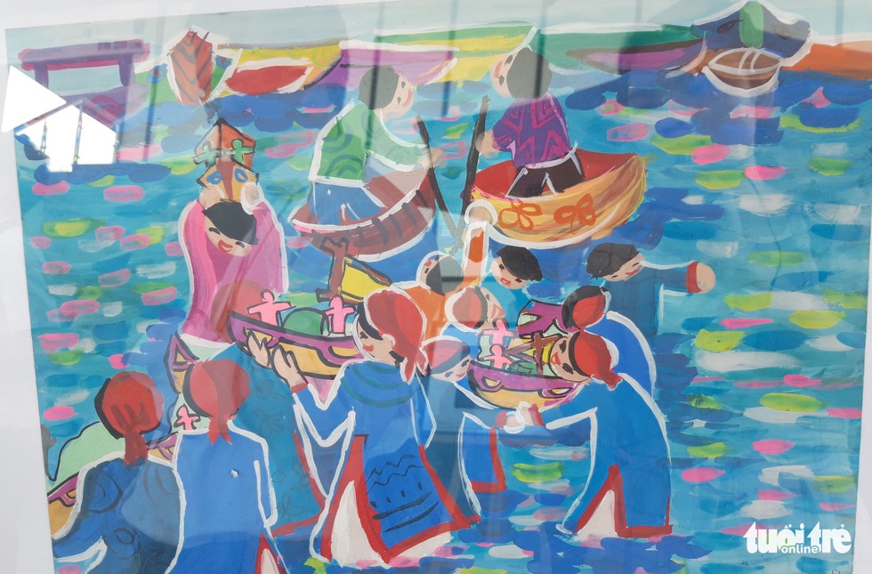 Ước mơ xúc động của trẻ em qua tranh vẽ Hoàng Sa, Trường Sa - Ảnh 6. Ước mơ xúc động của trẻ em qua tranh vẽ Hoàng Sa, Trường Sa - Ảnh 6.
