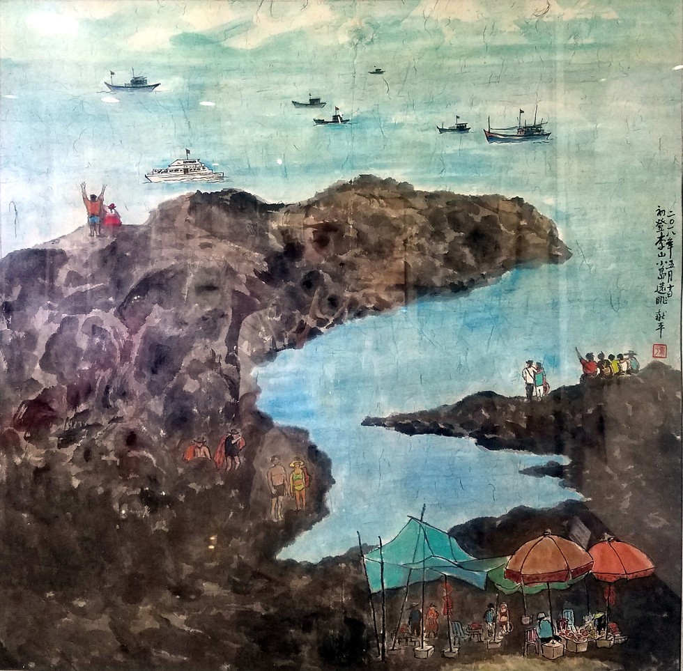 Hẻm Sài Gòn, bến Bình Đông và biển đảo vào tranh thủy mặc - Ảnh 5. Hẻm Sài Gòn, bến Bình Đông và biển đảo vào tranh thủy mặc - Ảnh 5.