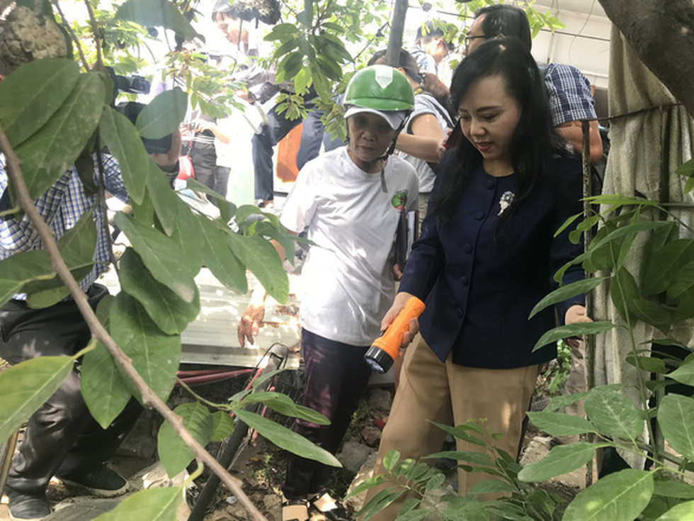 Bộ trưởng Nguyễn Thị Kim Tiến đến nhà dân hướng dẫn cách phòng tránh sốt xuất huyết - Ảnh 1. Bộ trưởng Nguyễn Thị Kim Tiến đến nhà dân hướng dẫn cách phòng tránh sốt xuất huyết - Ảnh 1.