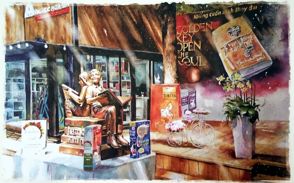 Dạo phố Sài Gòn qua tranh và ký họa của Phạm Công Tâm - Ảnh 13. Dạo phố Sài Gòn qua tranh và ký họa của Phạm Công Tâm - Ảnh 13.