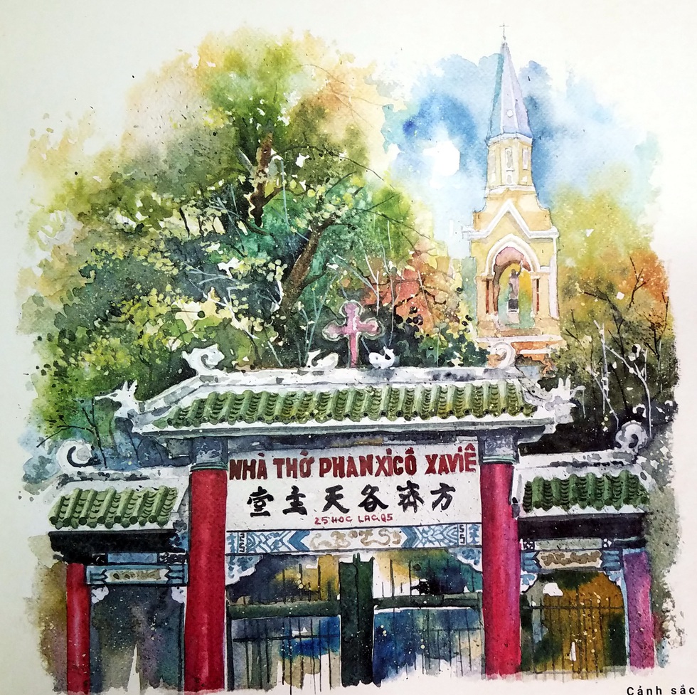 Dạo phố Sài Gòn qua tranh và ký họa của Phạm Công Tâm - Ảnh 6. Dạo phố Sài Gòn qua tranh và ký họa của Phạm Công Tâm - Ảnh 6.