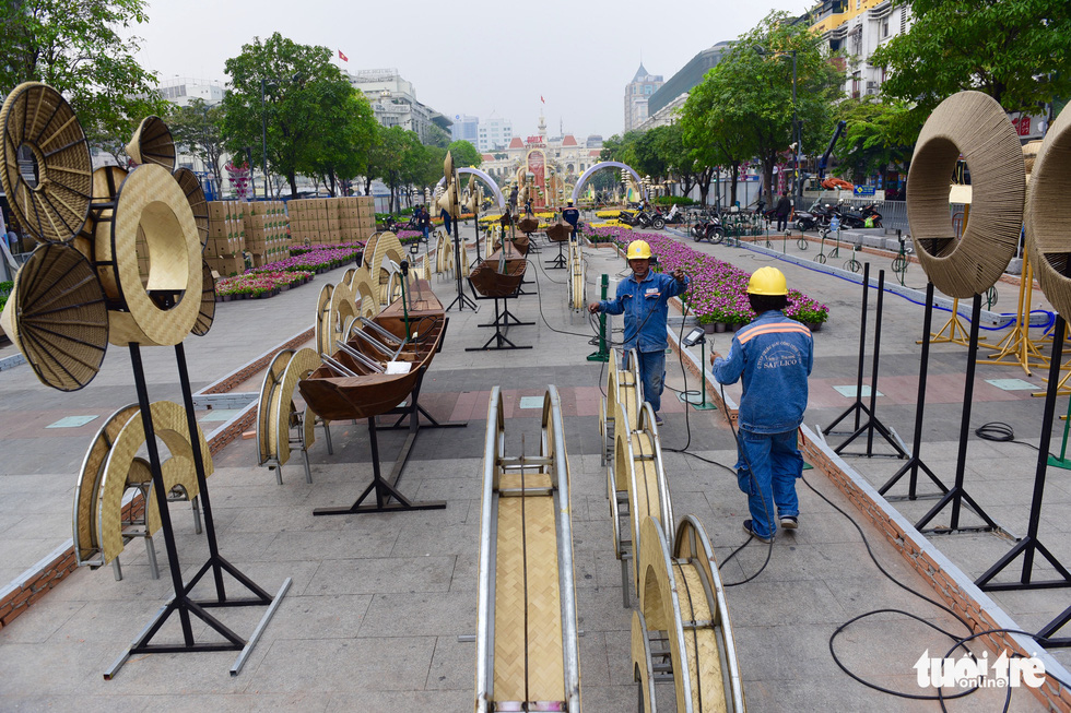 Đường hoa Nguyễn Huệ 2020 dự kiến xong từ 26 Tết - Ảnh 3. Đường hoa Nguyễn Huệ 2020 dự kiến xong từ 26 Tết - Ảnh 3.