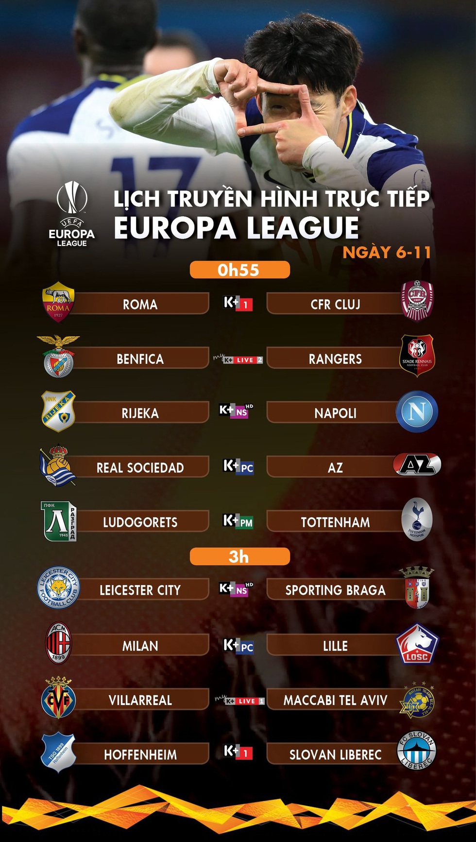 Lịch trực tiếp Europa League: Tottenham trở lại mạch thắng? - Ảnh 1. Lịch trực tiếp Europa League: Tottenham trở lại mạch thắng? - Ảnh 1.