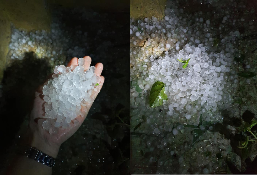 Mưa đá, giông lốc dữ dội ở Yên Bái, ôtô bị cột điện, cây xanh đè bẹp - Ảnh 2. Mưa đá, giông lốc dữ dội ở Yên Bái, ôtô bị cột điện, cây xanh đè bẹp - Ảnh 2.