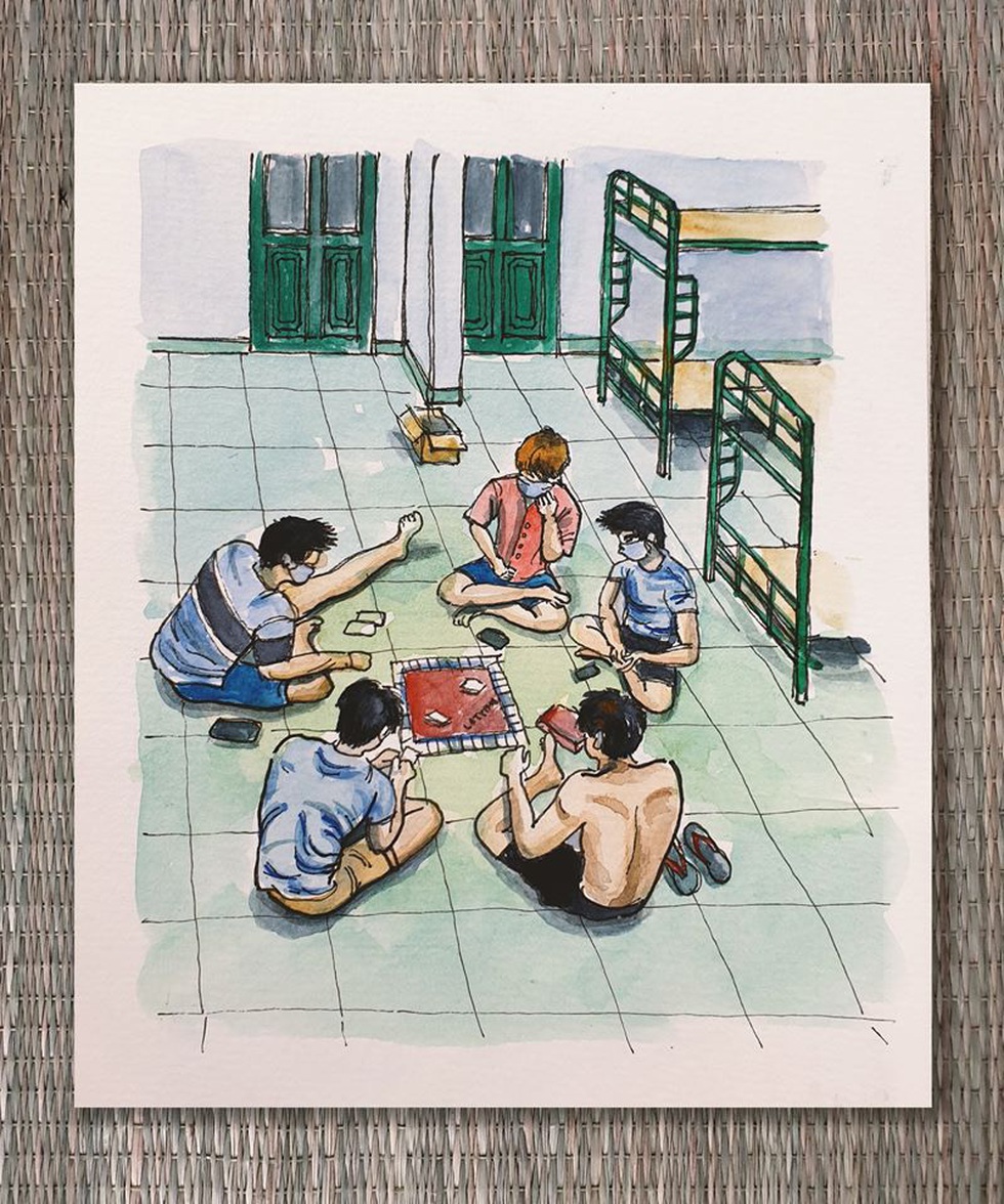 Ký họa dễ thương trong kỳ cách ly nghỉ dưỡng của kiến trúc sư về từ Anh - Ảnh 8. Ký họa dễ thương trong kỳ cách ly nghỉ dưỡng của kiến trúc sư về từ Anh - Ảnh 8.