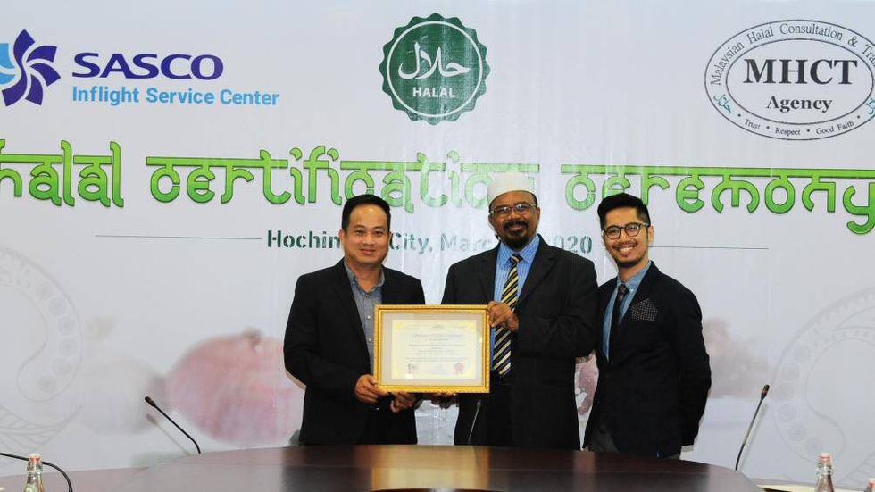 SASCO đạt chứng nhận Halal phục vụ hành khách Hồi giáo - Ảnh 1. SASCO đạt chứng nhận Halal phục vụ hành khách Hồi giáo - Ảnh 1.