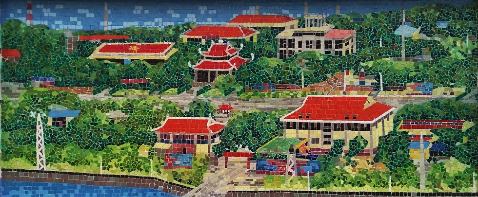Trường Sa, nhà giàn, biển đảo... dạt dào cảm xúc trong các tác phẩm tranh, gốm - Ảnh 4. Trường Sa, nhà giàn, biển đảo... dạt dào cảm xúc trong các tác phẩm tranh, gốm - Ảnh 4.