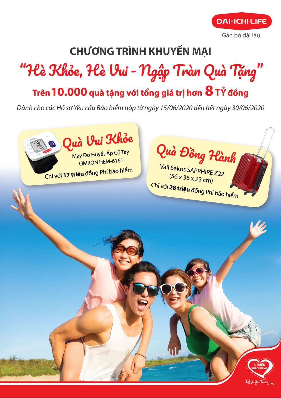 Hè khỏe, hè vui - Ngập tràn quà tặng trị giá hơn 8 tỉ đồng từ Dai-ichi Life Việt Nam - Ảnh 1. Hè khỏe, hè vui - Ngập tràn quà tặng trị giá hơn 8 tỉ đồng từ Dai-ichi Life Việt Nam - Ảnh 1.