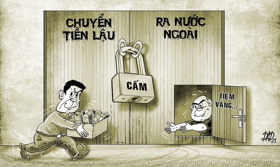 Quá bất thường khi một tiệm vàng chuyển tiền ngàn tỉ - Ảnh 1.