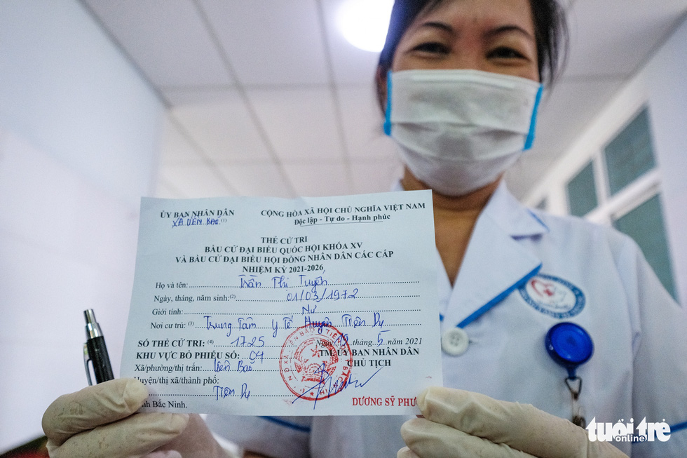Bầu cử đặc biệt ở Bệnh viện dã chiến số 1 Bắc Ninh - Ảnh 14.