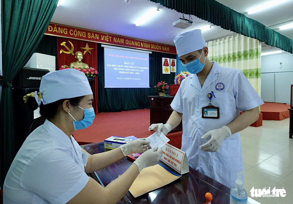 Bầu cử đặc biệt ở Bệnh viện dã chiến số 1 Bắc Ninh - Ảnh 15.