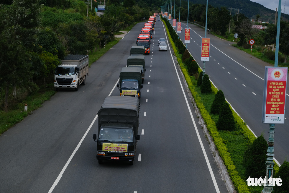 Hình ảnh đoàn xe VIP của Lâm Đồng hoàn thành chở 6.000 tấn nông sản tặng miền Nam - Ảnh 13.
